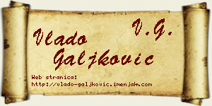 Vlado Galjković vizit kartica